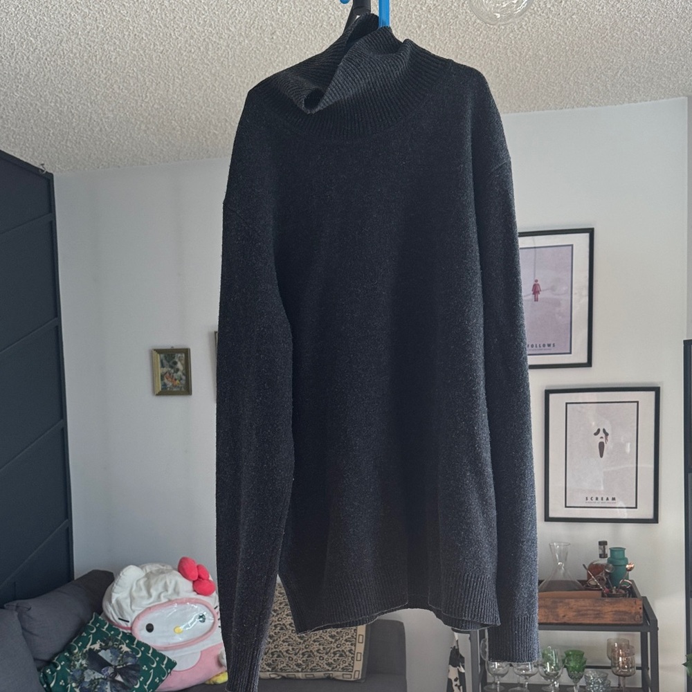 Men's Charcoal Turtle neck sweater